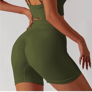 Army green shorts